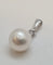 Pendentif Pendentif en Or blanc, perle de culture 58 Facettes