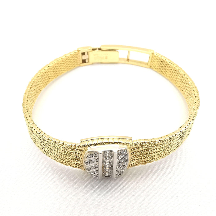 Bracelet Bracelet or jaune 27 diamants 58 Facettes