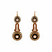 Earrings Yellow gold earrings, pearls, and black enamel 58 Facettes