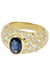SAPPHIRE AND DIAMOND BANGLE RING 58 Facettes 045771
