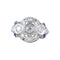Bague 53 Bague ancienne en or blanc et diamants 58 Facettes P6L11