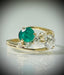 Ring 52 Toi et Moi Emerald Diamond Ring 58 Facettes