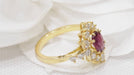 Ring 53 Yellow Gold Ruby and Diamond Ring 58 Facettes 29671