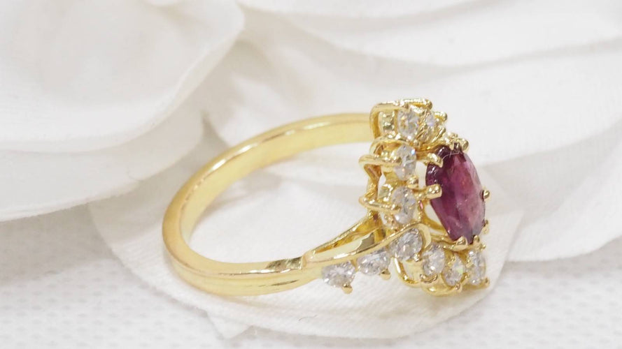 Bague 53 Bague Or jaune Rubis et Diamants 58 Facettes 29671