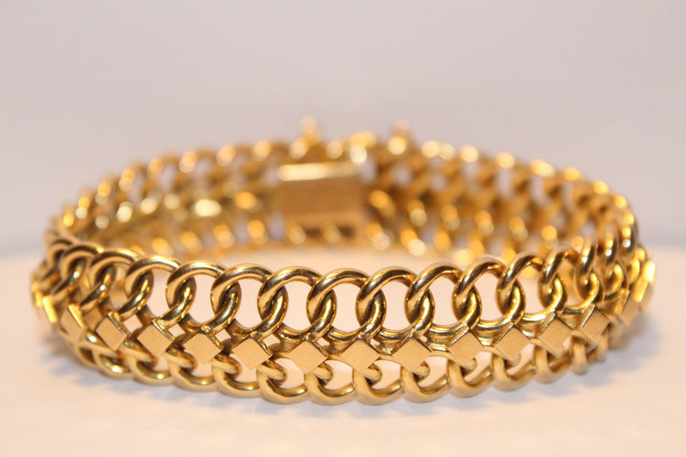Bracelet Bracelet Maillons et Losanges 58 Facettes 11426D