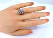 Ring 56 Magnificent ring in platinum, baguette and round diamonds 58 Facettes AB288