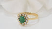 Bague 56 Bague marguerite or jaune émeraude et diamants 58 Facettes 31974
