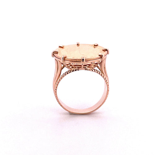 Bague 55 Bague pièce 10 francs Napoléon III 58 Facettes