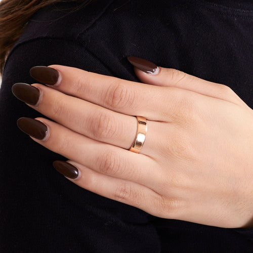 Bague 53 Alliance or rose 18 carats 58 Facettes