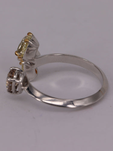 Bague 53 Bague Fleur Diamants 58 Facettes P676