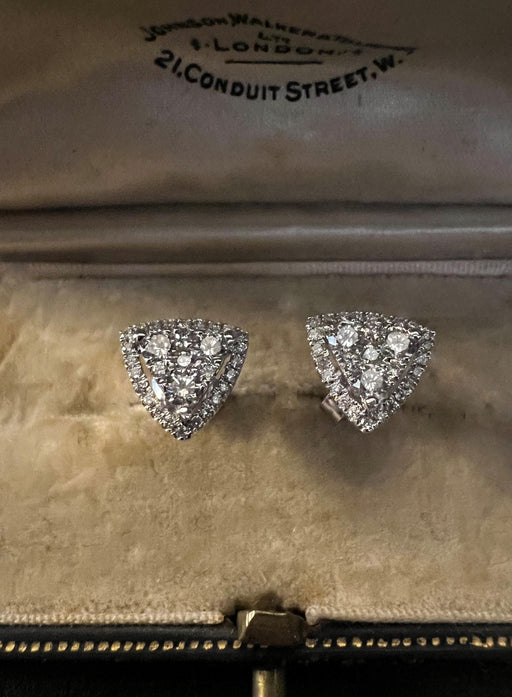 Boucles d'oreilles Boucles d'oreilles triangle diamants 0,85 ct 58 Facettes
