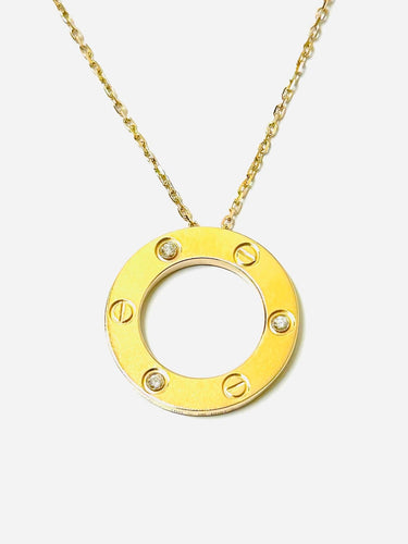 Pendentif CARTIER. Pendentif Love or rose diamants 58 Facettes