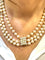 Collier Collier de perles 3 rangs avec fermoir en or 18 carats 58 Facettes
