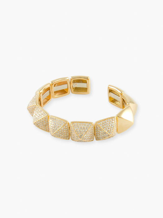 Bracelet BRACELET "PYRAMIDE" OR JAUNE ET BRILLANTS 58 Facettes 210015