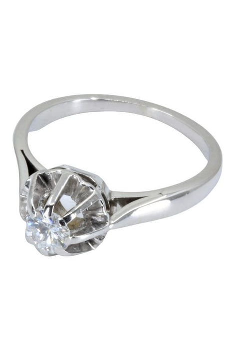 Bague 47.5 SOLITAIRE ANCIEN DIAMANT 0.25 CARAT 58 Facettes 047301