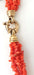 Collier Collier de 5 rangs de brindilles de corail rouge méditerranéen - fermoir vermeil avec calottes 58 Facettes