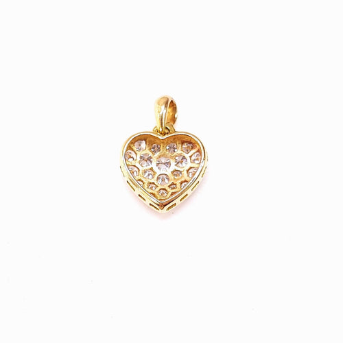 Pendentif Pendentif cœur or jaune diamants 58 Facettes RA-203