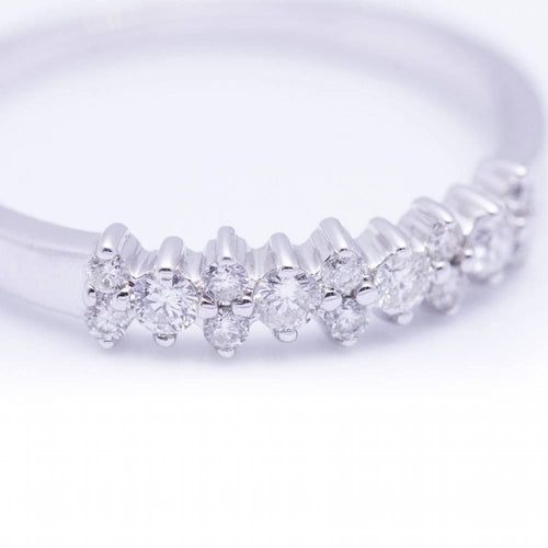 Bague 54 Bague Or Blanc Diamants. 58 Facettes D359174SI