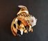 Broche Broche Poisson Rubis Et Diamants, Platine et Or Jaune 18 Carats 58 Facettes 1026794