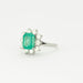 Ring 60 Emerald Ring Diamond Surround 58 Facettes