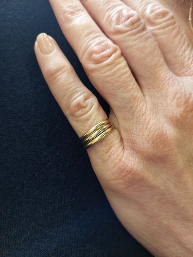 Bague 53 Bague 3 Ors 3 anneaux 58 Facettes 076671