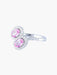 Bague 52 Bague Toi & Moi Saphirs roses Diamants 58 Facettes