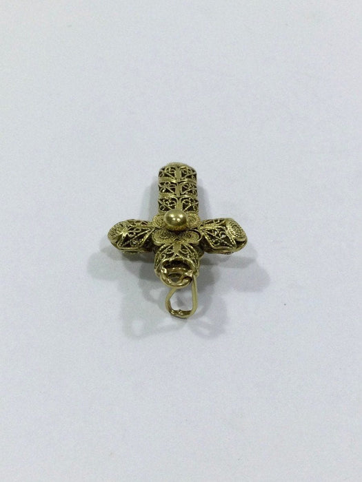 Pendentif Croix Filigranée Or Jaune 58 Facettes 949998