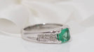 Ring Ring in white gold, emerald and diamonds 58 Facettes 17707