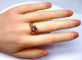 Bague 58 Bague Or jaune Diamants Pierre rouge 58 Facettes AB279