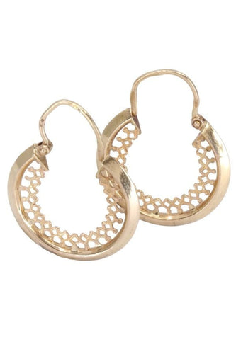 Boucles d'oreilles CRÉOLES AJOURÉE 58 Facettes 075951