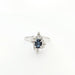 Ring 53 Floral ring Diamonds Sapphire 58 Facettes 27209