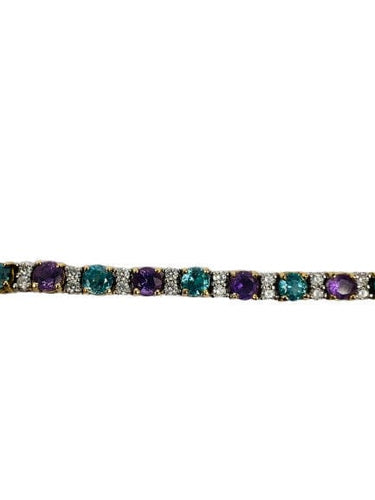 Bracelet Bracelet Rivière Améthyste Diamants Or jaune 58 Facettes 20400000787