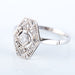 Ring 53 Art Deco ring platinum white gold diamonds 58 Facettes 2334