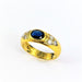 Ring 52 Bangle Ring in Yellow Gold, Sapphire & Diamonds 58 Facettes 20400000626