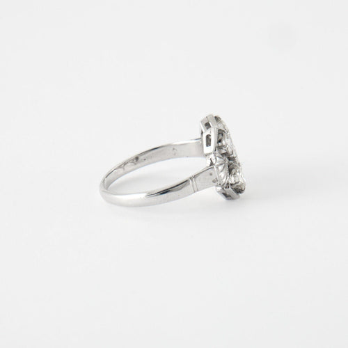 Bague Bague or blanc & diamants 58 Facettes