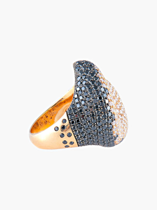 Bague 52 Bague Diamants champagne Diamants noirs 58 Facettes