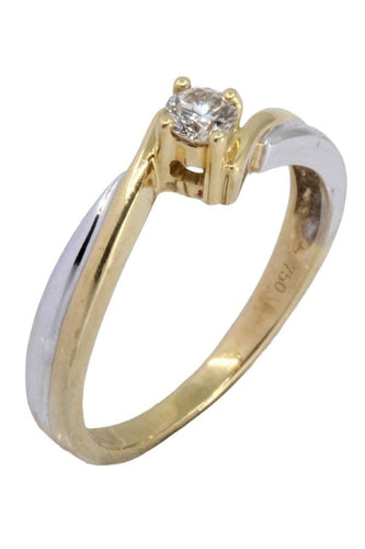 Bague 53 SOLITAIRE MODERNE DIAMANT 0.15 CARAT 58 Facettes 055891