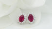 Boucles d'oreilles Boucles d'oreilles en or blanc, rubis et diamants 58 Facettes 32242
