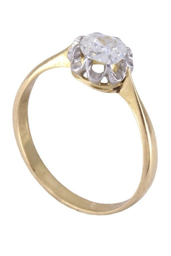Bague SOLITAIRE ANCIEN DIAMANT 0.40 CARAT 58 Facettes 081871