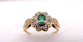 Bague 54 Bague emeraude et diamants 58 Facettes 12907