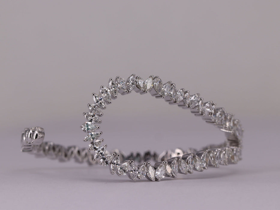 Bracelet Bracelet Or blanc Diamants 58 Facettes P682