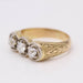 67 Cachet triplet ring in 18k gold with diamonds 58 Facettes E359871S