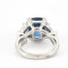 Ring 50 Ceylon Sapphire Ring Diamonds White Gold 58 Facettes 1