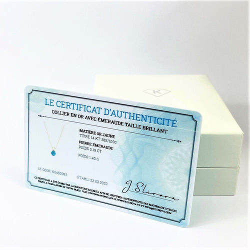 Collier Collier Klenota Emeraude Or jaune 58 Facettes 20400000696