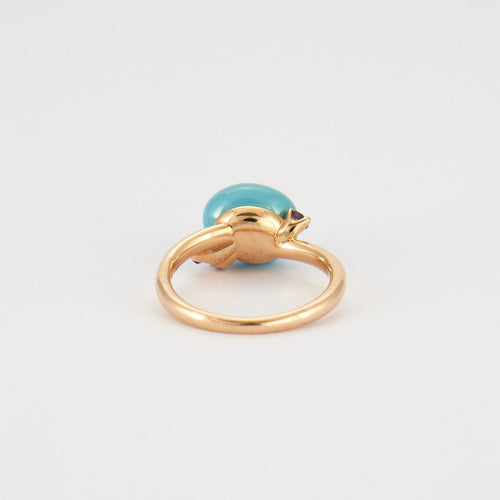 Bague 53 POMELLATO - Bague Capri céramique bleue Améthystes 58 Facettes