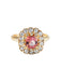 Ring 54 Old Yellow Gold Ring Pink Tourmaline 58 Facettes