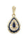 Pendentif Pendentif poire Or jaune Saphir Diamants 58 Facettes 082621