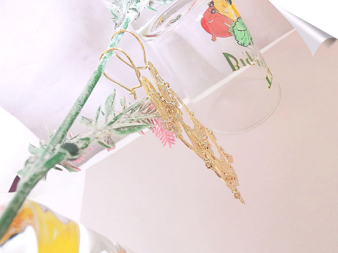 Boucles d'oreilles Boucles d'oreilles Orientales Ajourées et pampilles 58 Facettes AA 1518