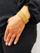 Bracelet Bracelet manchette or jaune Années 60 58 Facettes RA-94