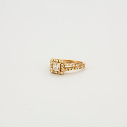 Bague 53 Bague Or jaune Diamants 58 Facettes